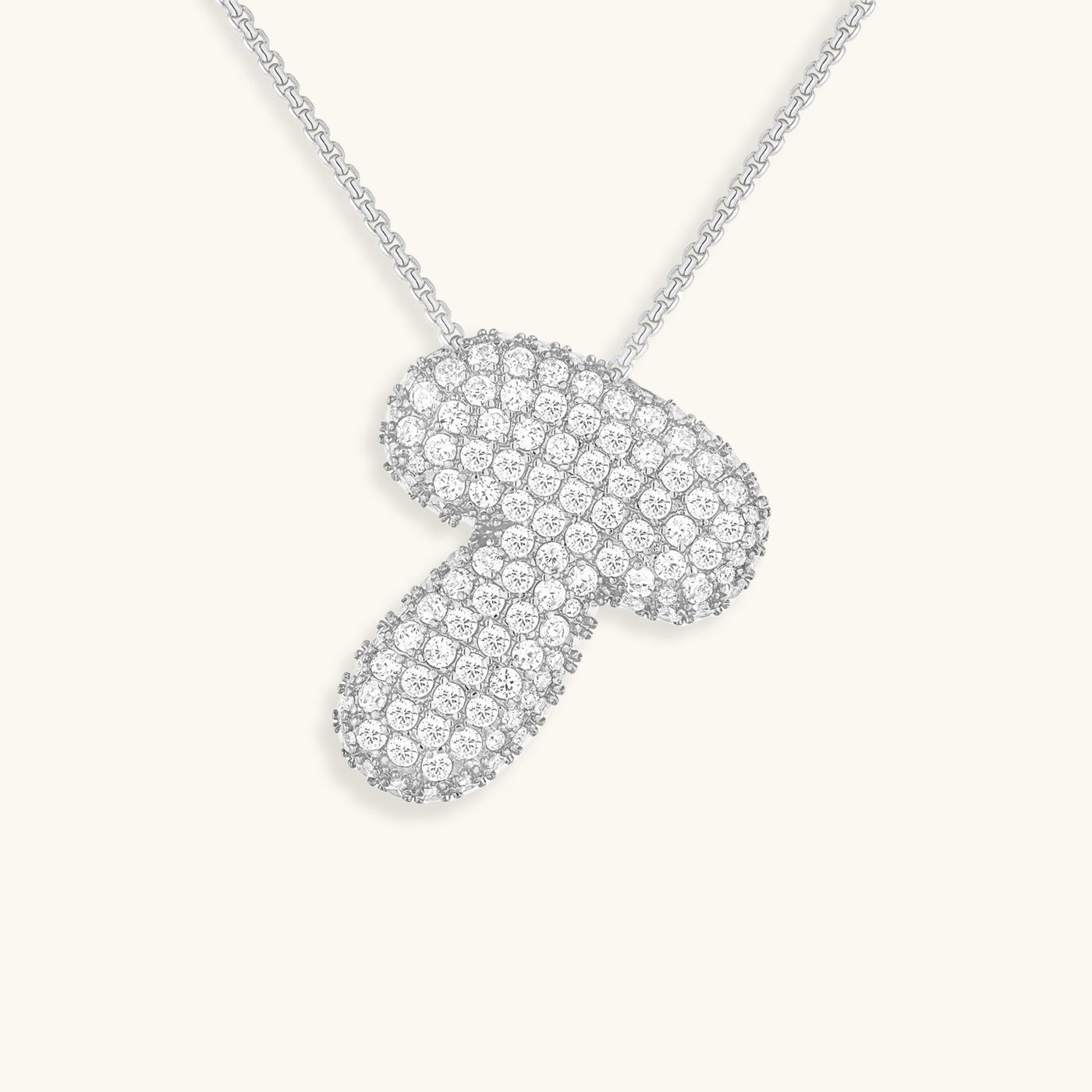 Navnesmykke Bubble med diamant | 18k Guld
