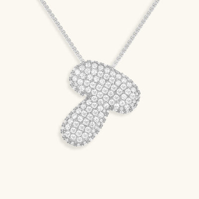 Navnesmykke Bubble med diamant | 18k Guld