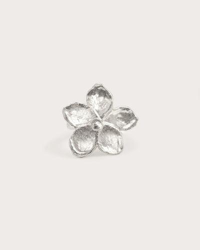 Guld Tekstureret Blomster Ring