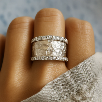 VINTAGE SØLVZIRKONIA RING