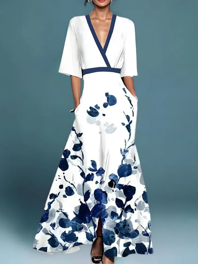 Elise | Elegant Blomster Wrap Kjole