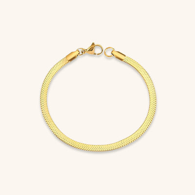 Vida Armbånd Guld i fiskebensmønster | 18k Guld