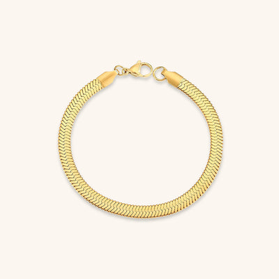 Vida Armbånd Guld i fiskebensmønster | 18k Guld