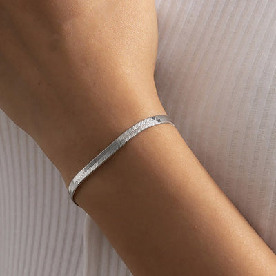 Vida Armbånd Guld i fiskebensmønster | 18k Guld