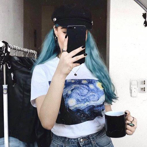 Van Gogh Den Stjernespejlede Nat T-shirt