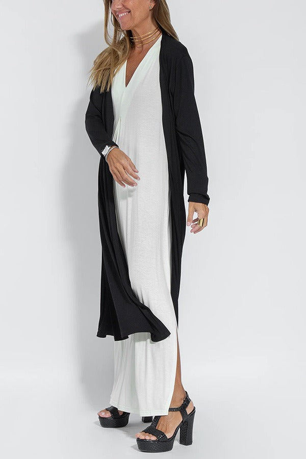 Leila™ | Elegant lang kjole + Gratis matchende cardigan