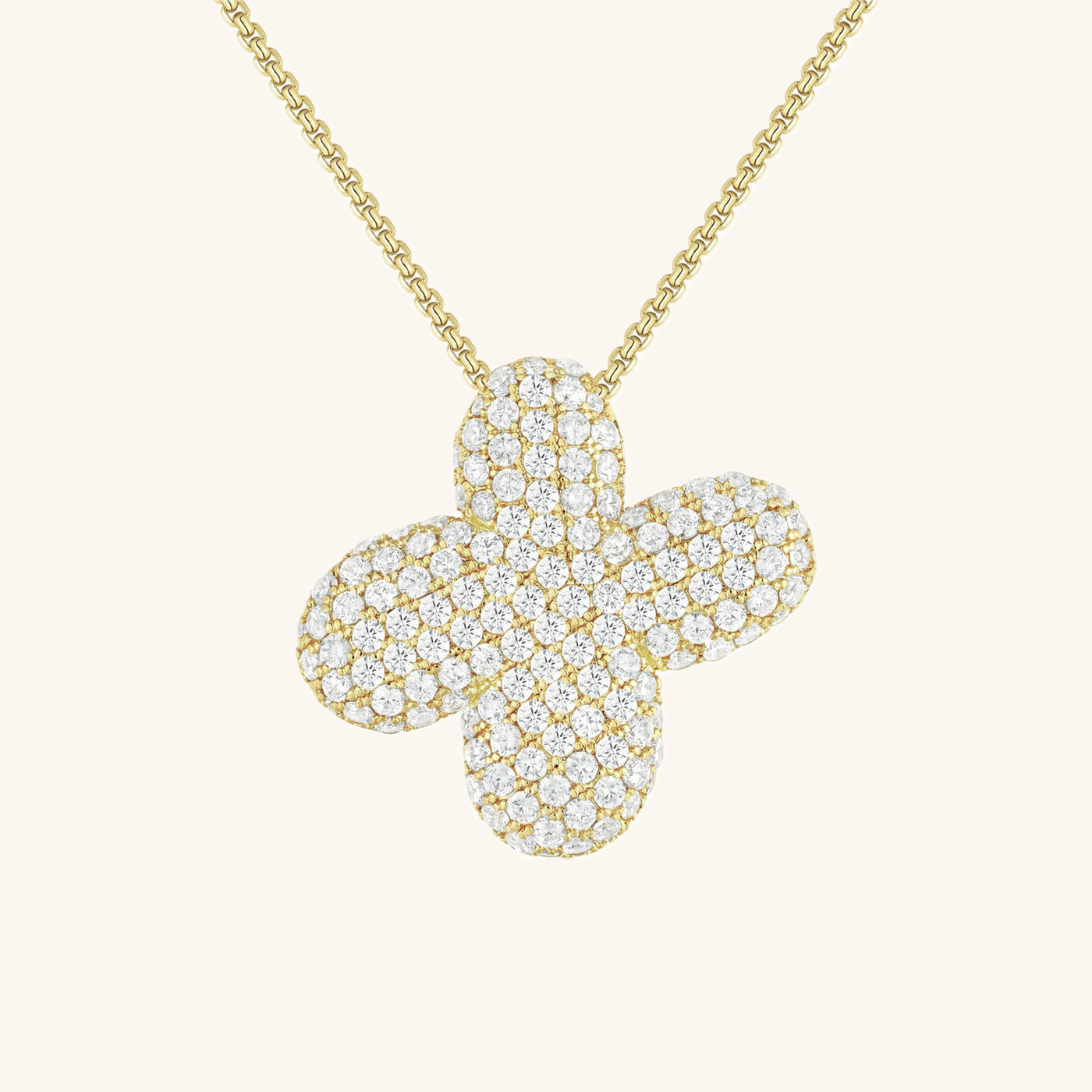 Navnesmykke Bubble med diamant | 18k Guld