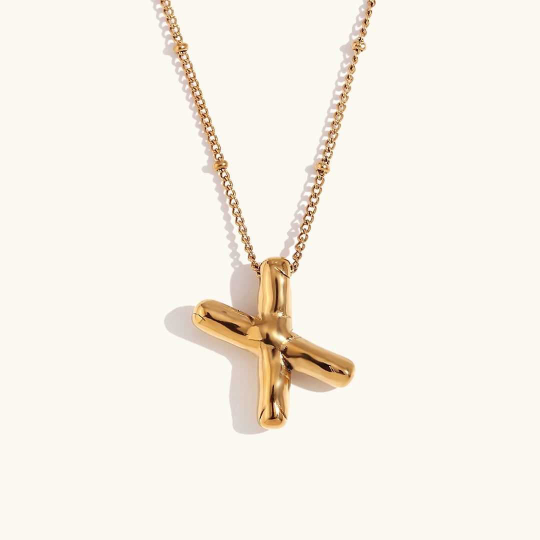 Næseørering med initialer i bobleform | Guld 18k