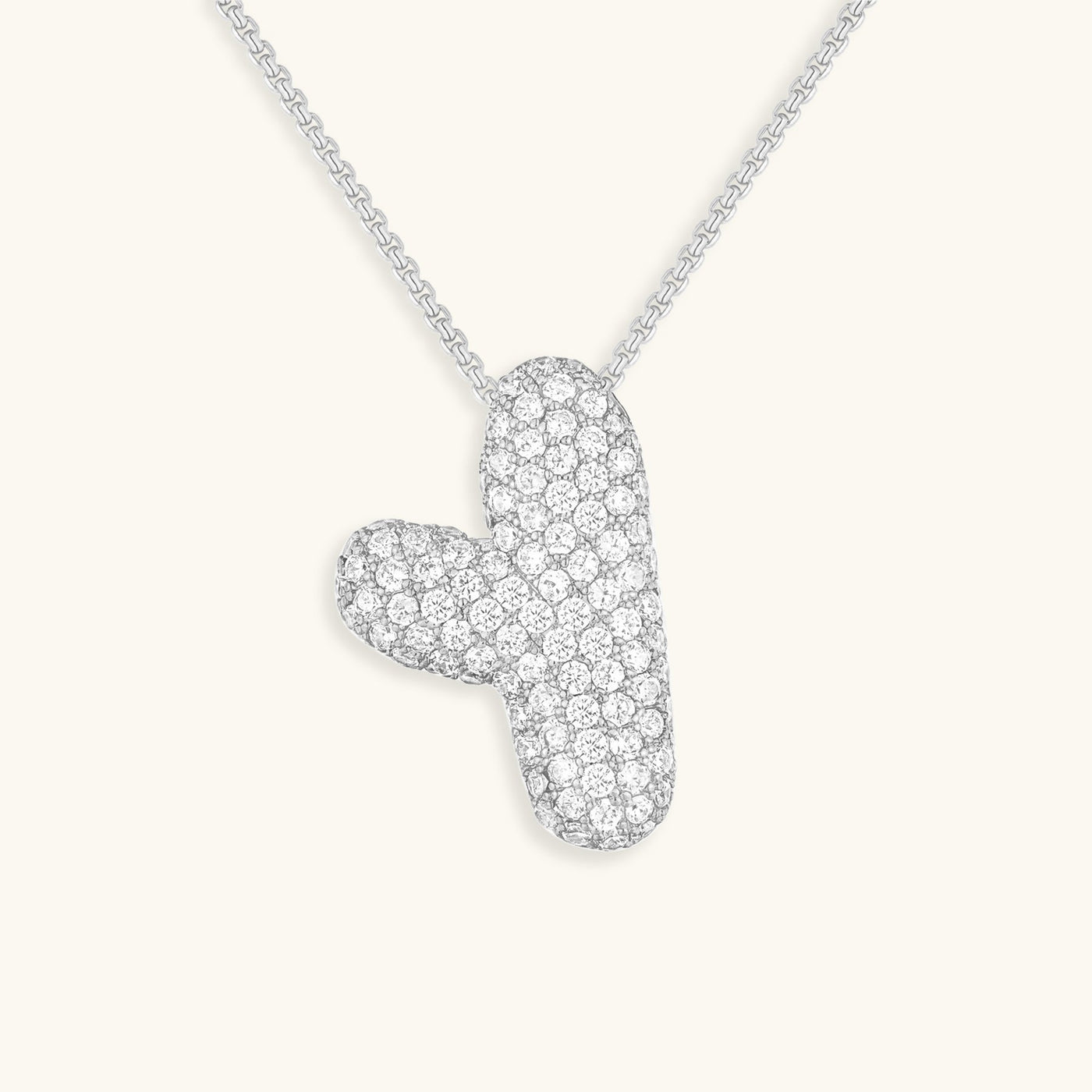 Navnesmykke Bubble med diamant | 18k Guld