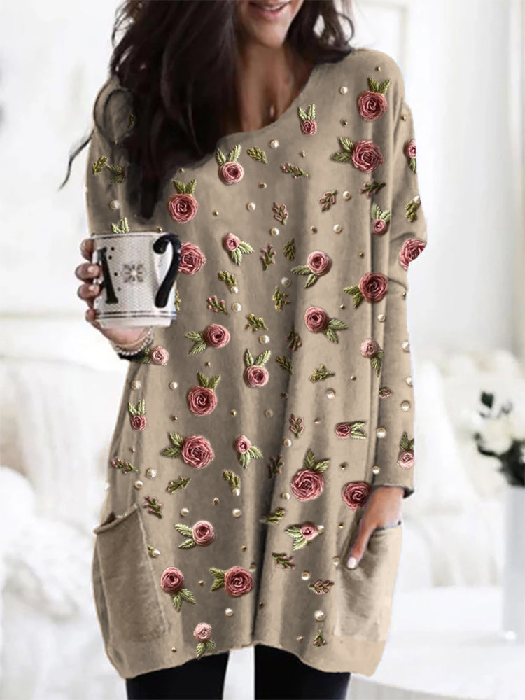 Romiselle™ - Rose Printet Tunika