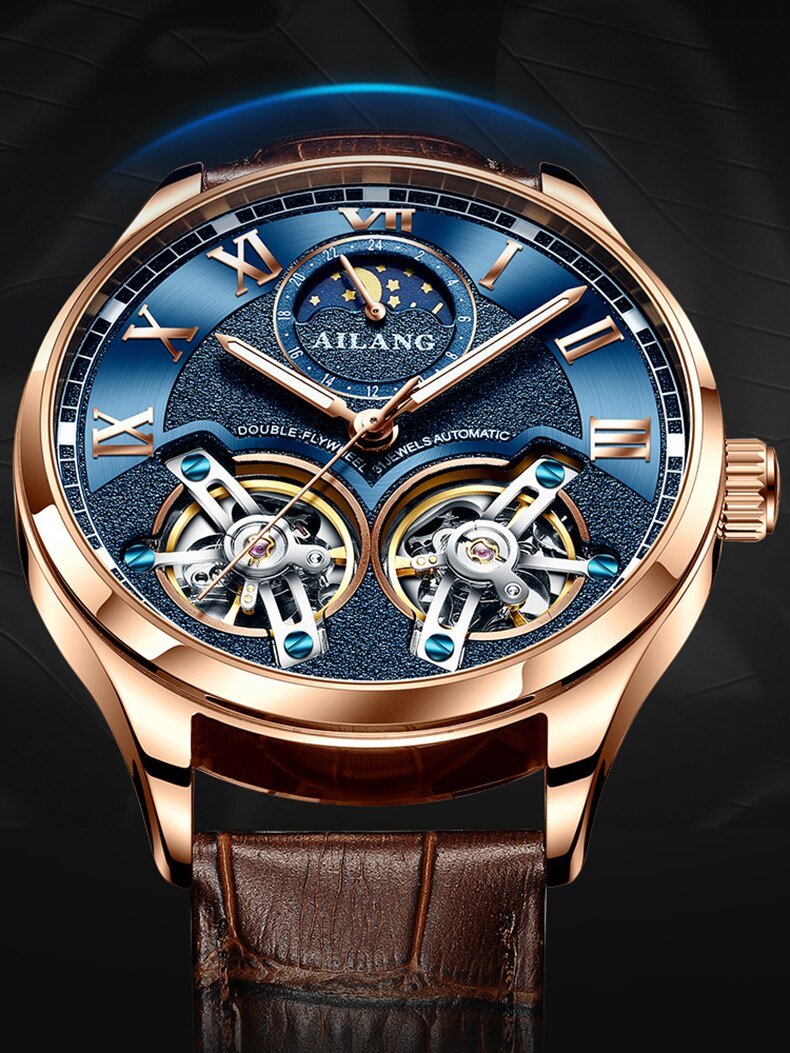 Tourbillon Design Forretnings Mekanisk Ur