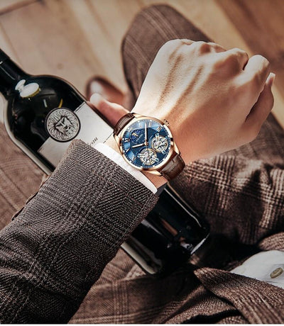Tourbillon Design Forretnings Mekanisk Ur
