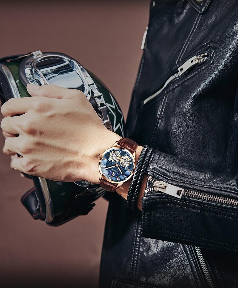 Tourbillon Design Forretnings Mekanisk Ur