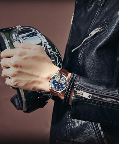 Tourbillon Design Forretnings Mekanisk Ur