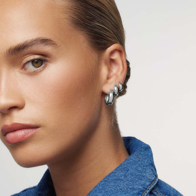 Rue Statement Hoops | Hvidguld 18k