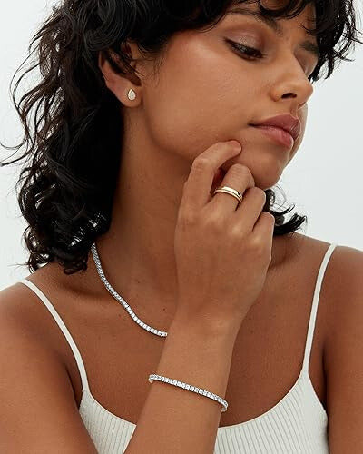 Moissanite Tennisarmbånd | Hvidguld 18k
