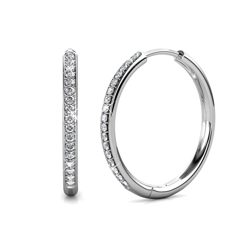 Sorel Pave Øreringe | Hvidguld 14k