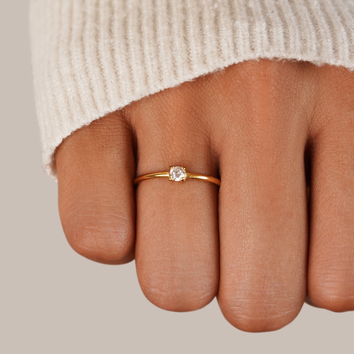Fingerringe med Fødselssten | 16k Guld
