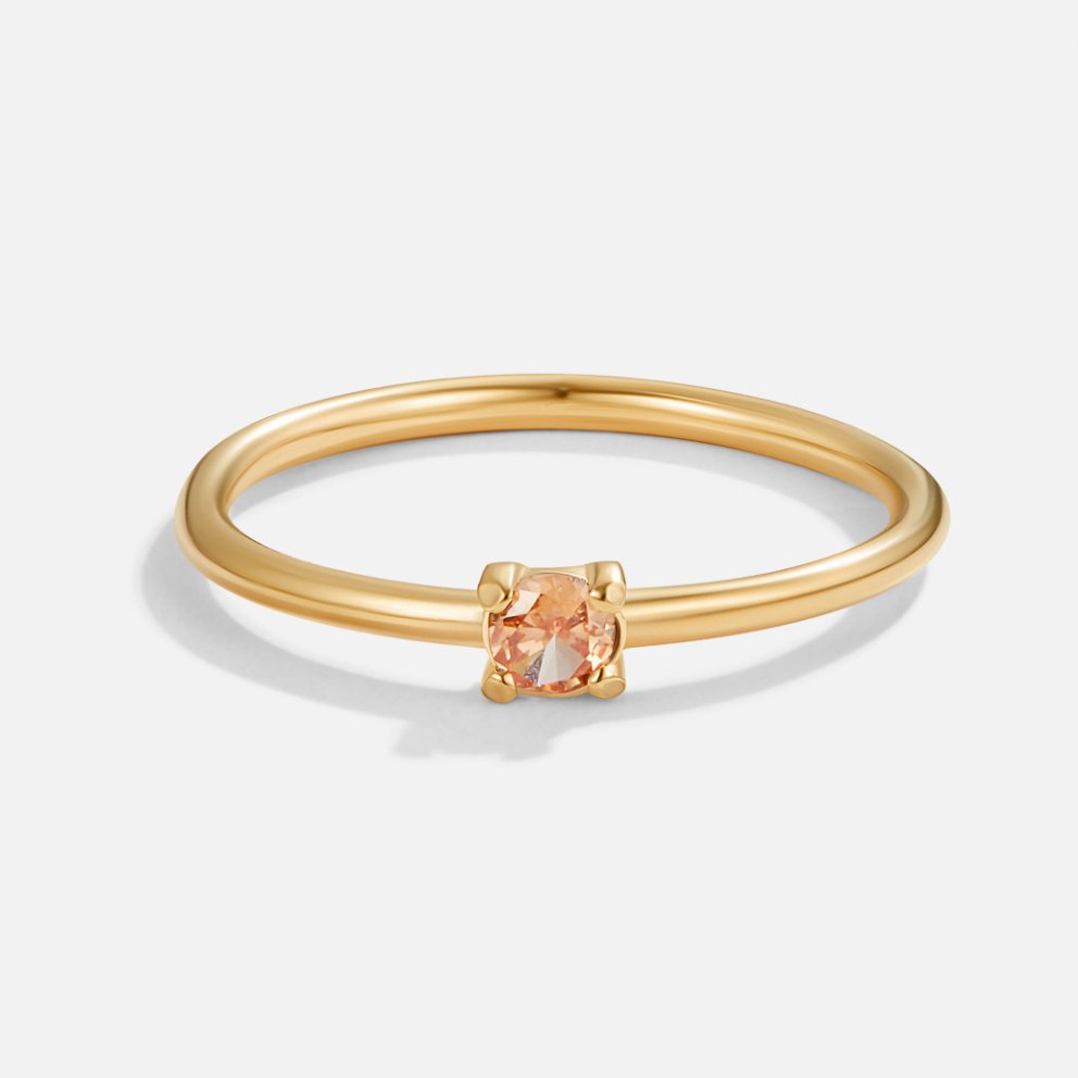 Fingerringe med Fødselssten | 16k Guld