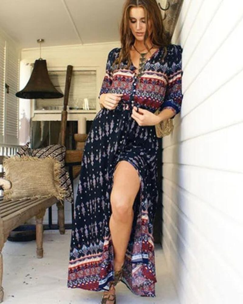 Rosea Bohemian Floral Kjole