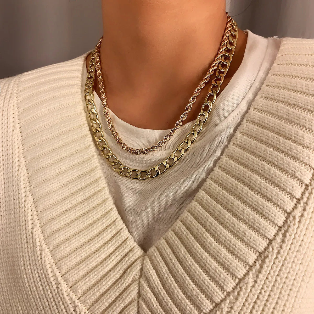 Rope Bianca Halskæde | 18k Guld