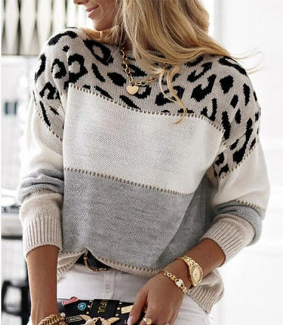 Pernille | Elegant sweater med leopardmønster