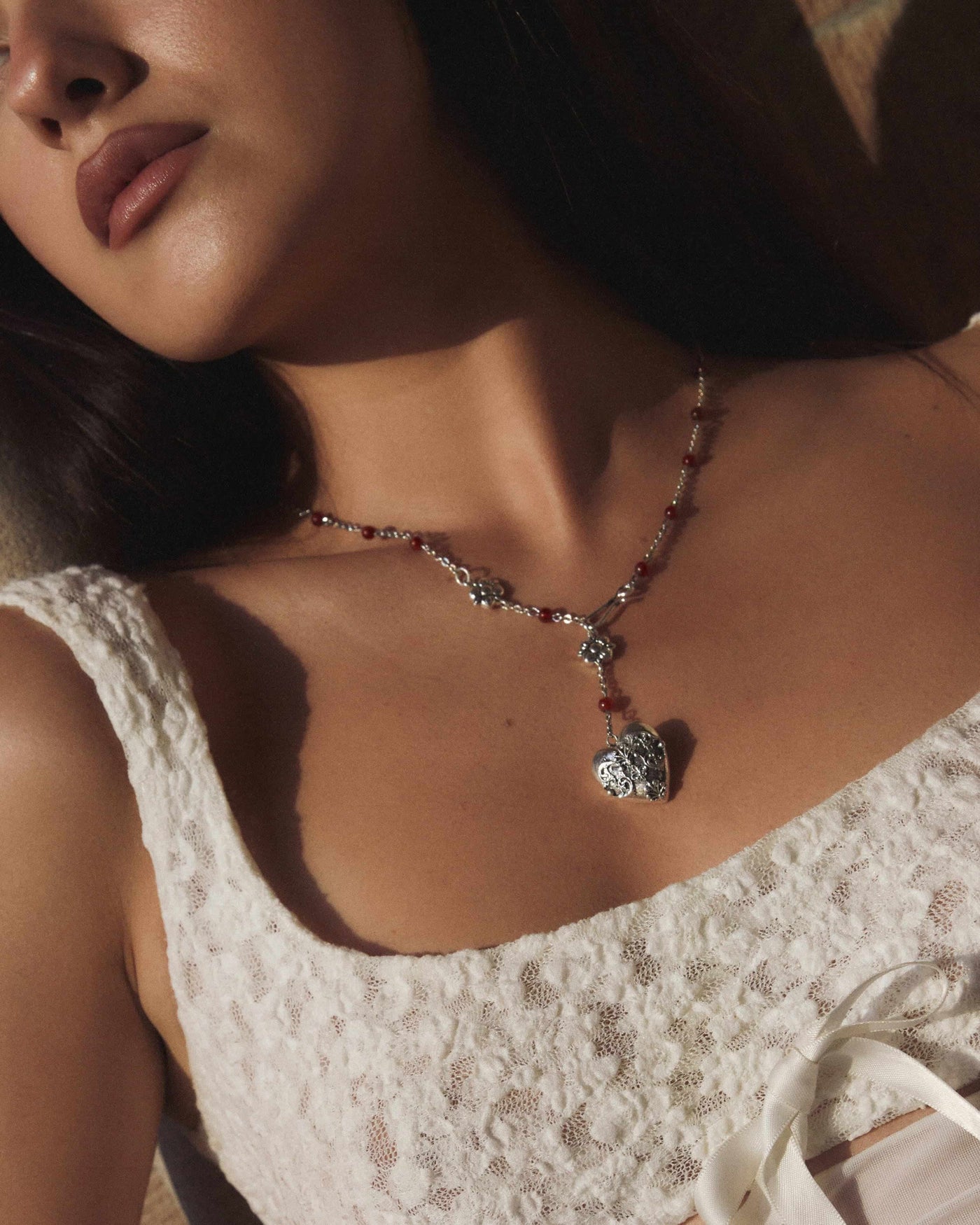 Carnelian Veil Lariat Halskæde