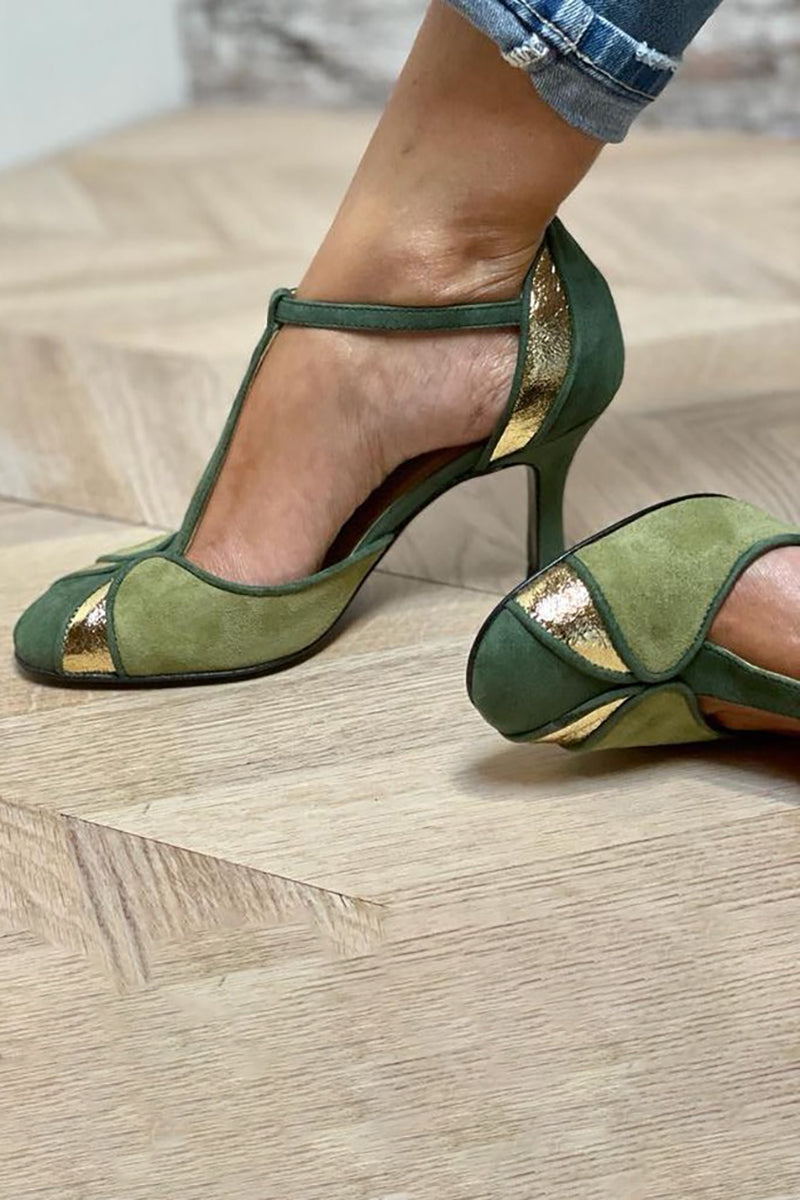 Frieda | Udtryksfulde hæle med patchwork-design