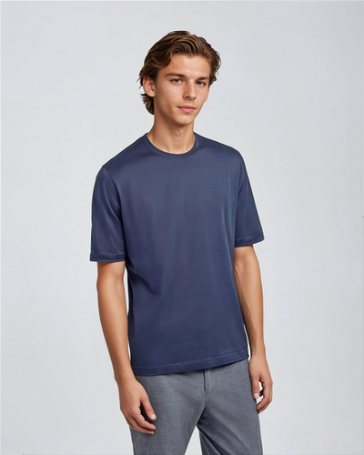 Signature Supima T-shirt – Intens Blå
