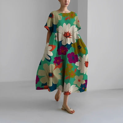Claire™ | Boheme Kjole med Blomsterprint - DK