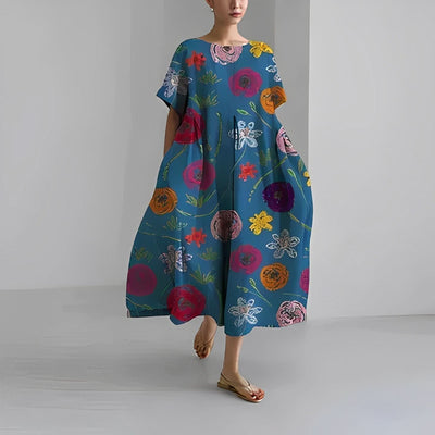Claire™ | Boheme Kjole med Blomsterprint - DK