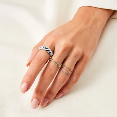 Croissant Ring | Hvidguld 14k