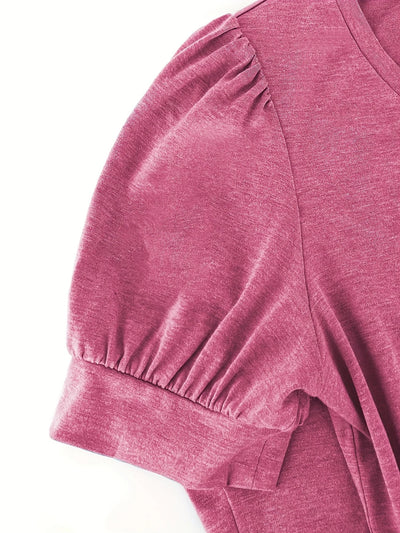 Åndbar T-shirt i Bomuld med Petalærmer