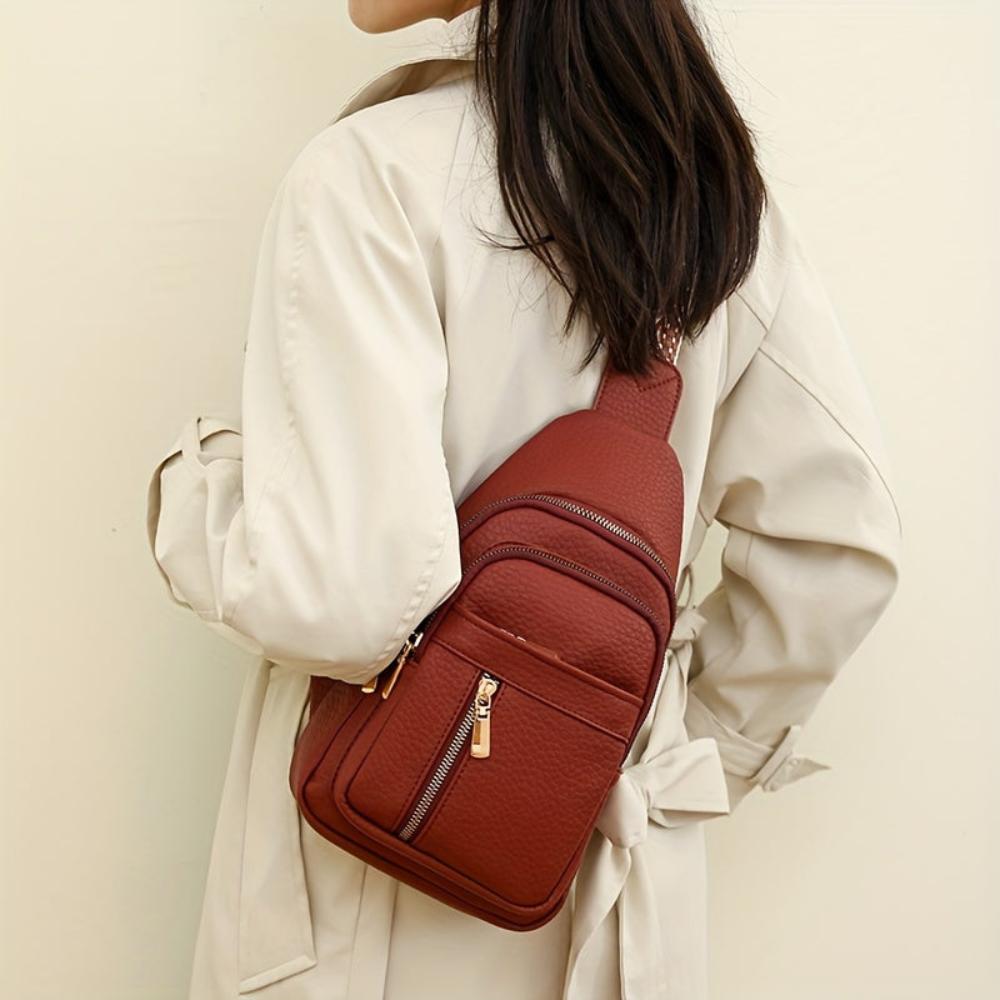Hazel Vintage Chest Crossbody Taske