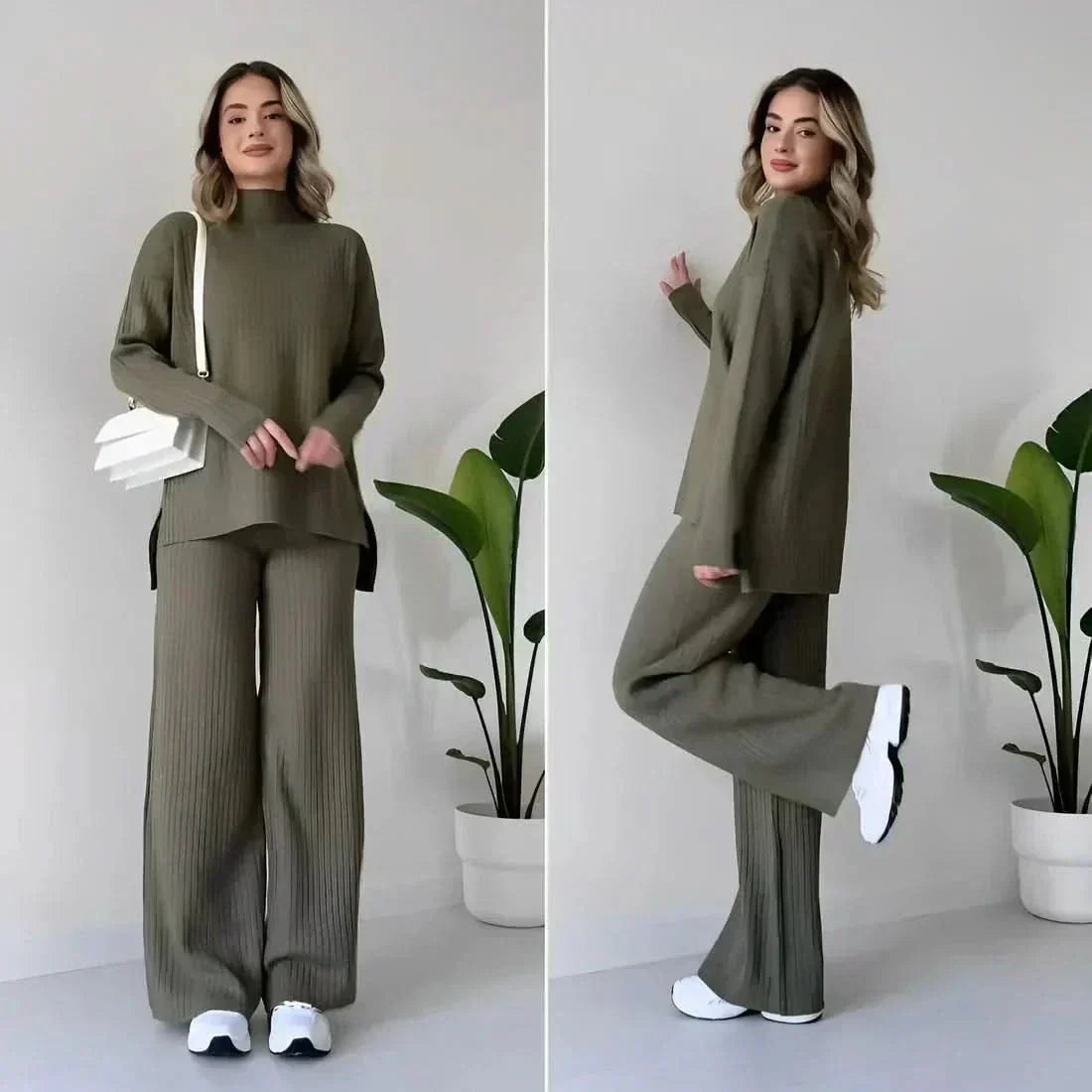 Daisy™ Sæt: Elegant Bluse og Bukser fra Olsen & Olsen™ - DK