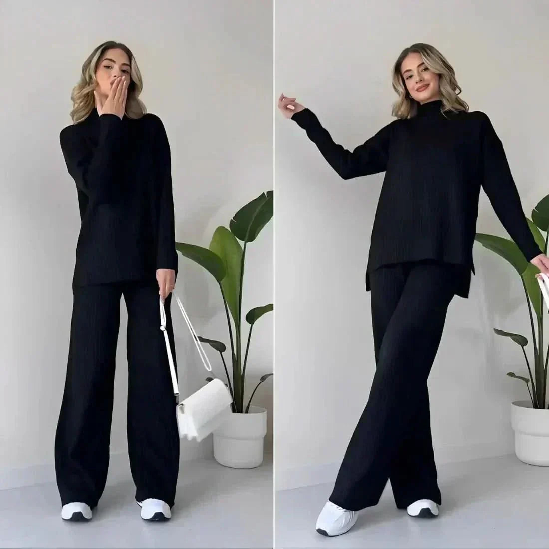 Daisy™ Sæt: Elegant Bluse og Bukser fra Olsen & Olsen™ - DK