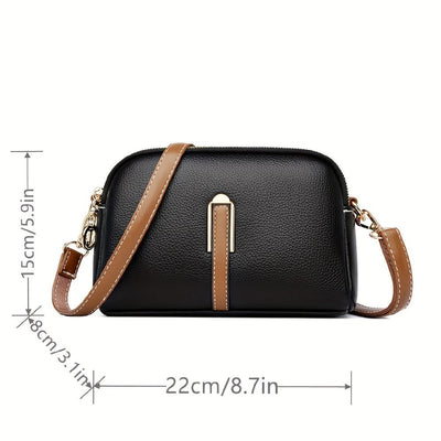 Mila Litchi Crossbody Taske med Prægning