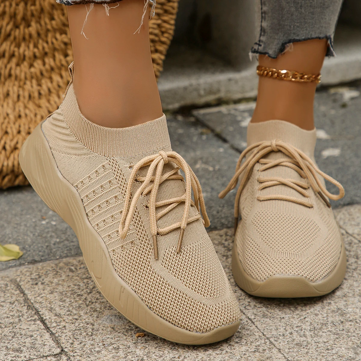 Udvidelige Sneakers med Sikker Bund