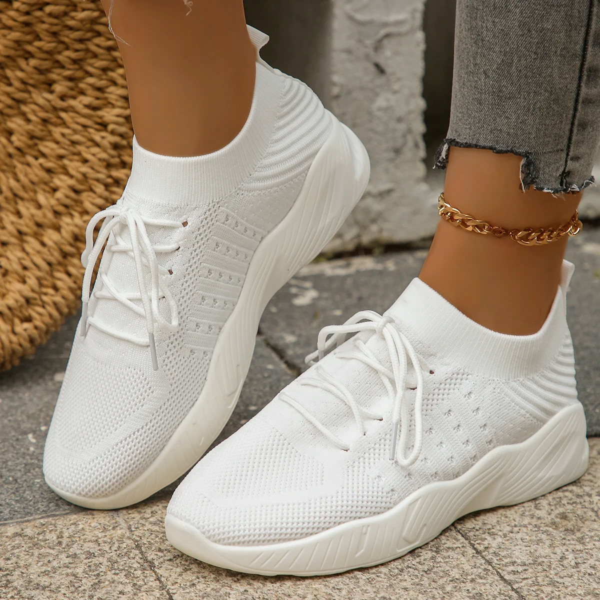 Udvidelige Sneakers med Sikker Bund