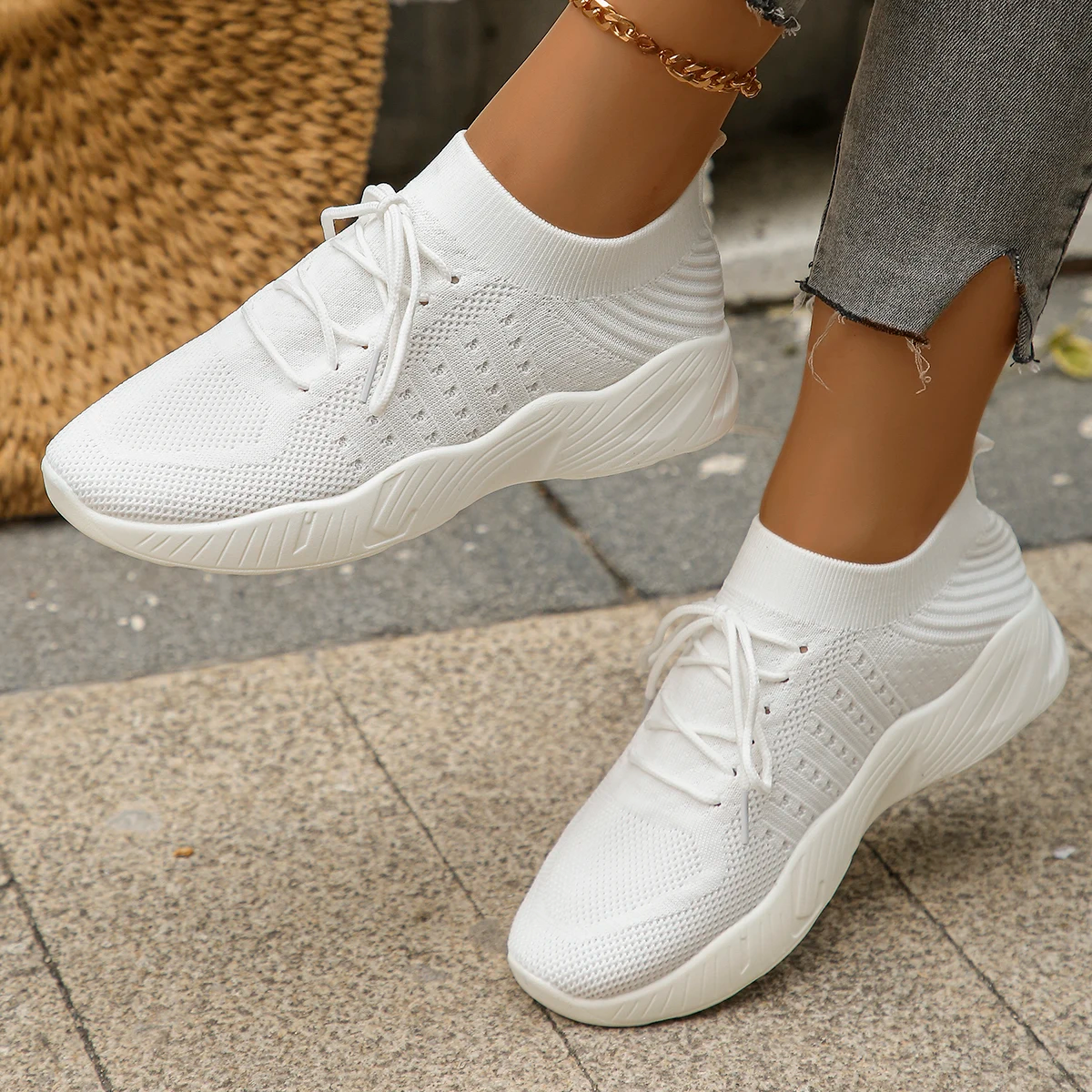 Udvidelige Sneakers med Sikker Bund