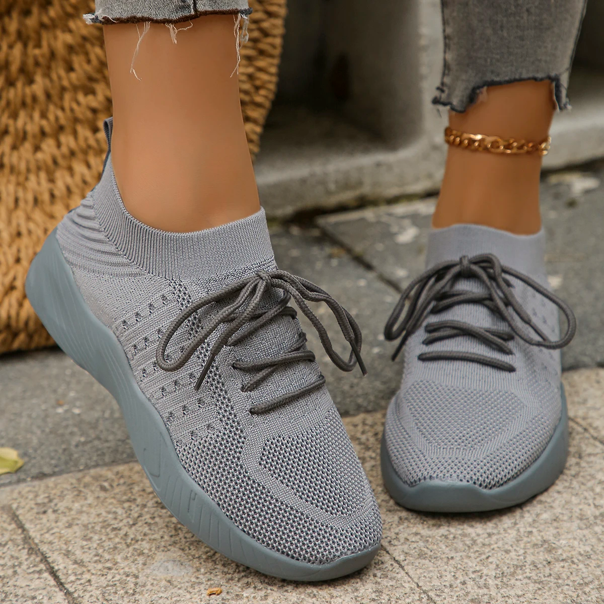 Udvidelige Sneakers med Sikker Bund