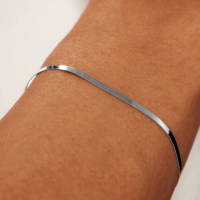 Soleil Slange Armbånd | Hvidguld 14k