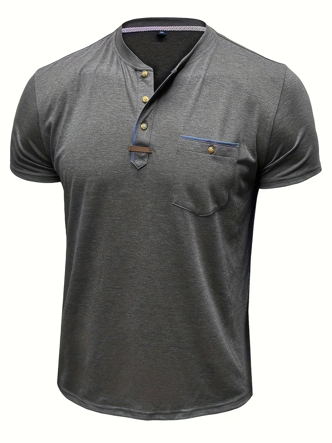 Saxon - Elegant Rund Hals T-shirt Med Lomme