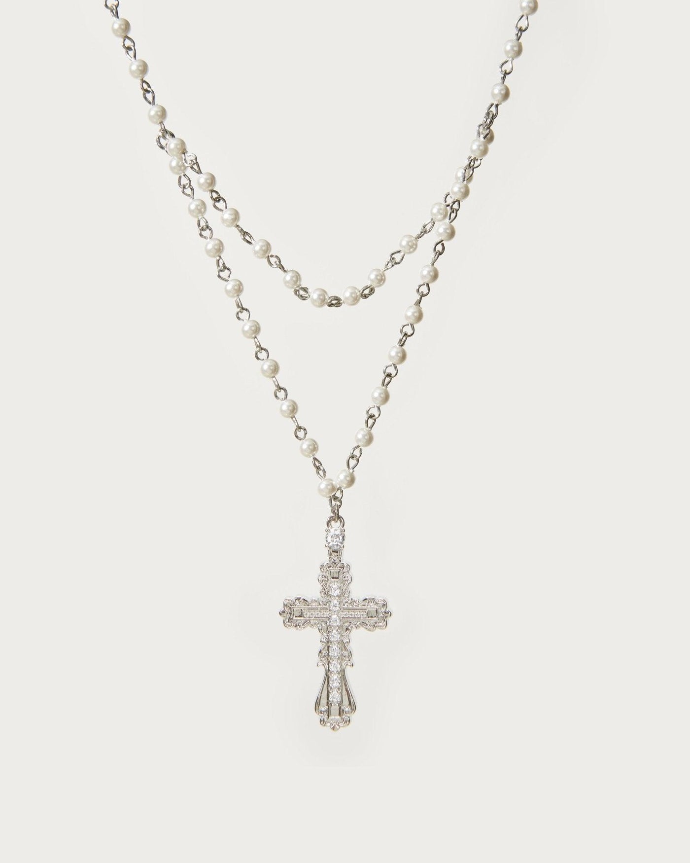 Everette Cross Necklace i Guld