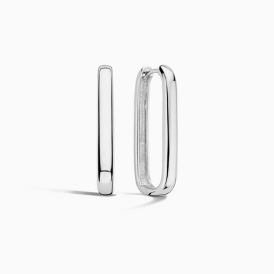 Store Ikon Hoops | Hvidguld 18k
