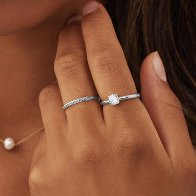 Ameline Trellis Ring | Hvidguld 14k
