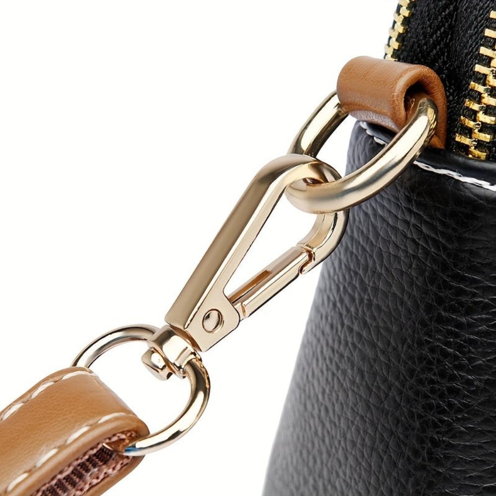 Mila Litchi Crossbody Taske med Prægning