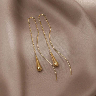 Fringe øreringe i timeglas | 18k guld