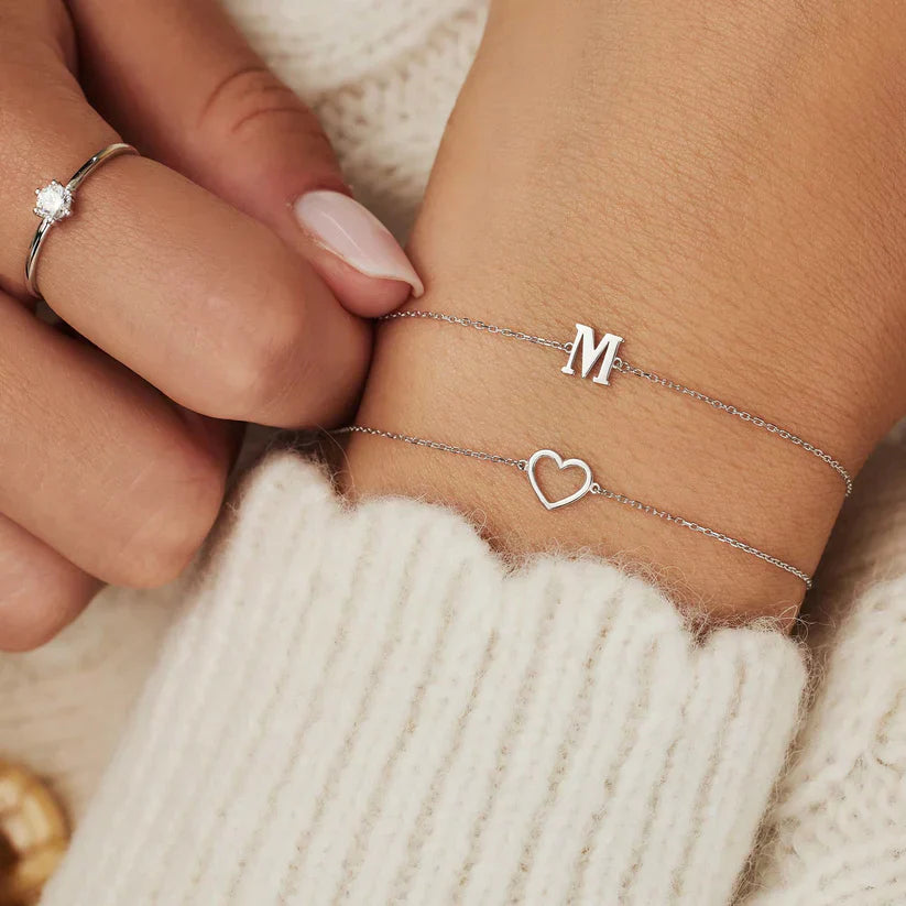 Vita Signa Initial Armbånd | Hvidguld 14k