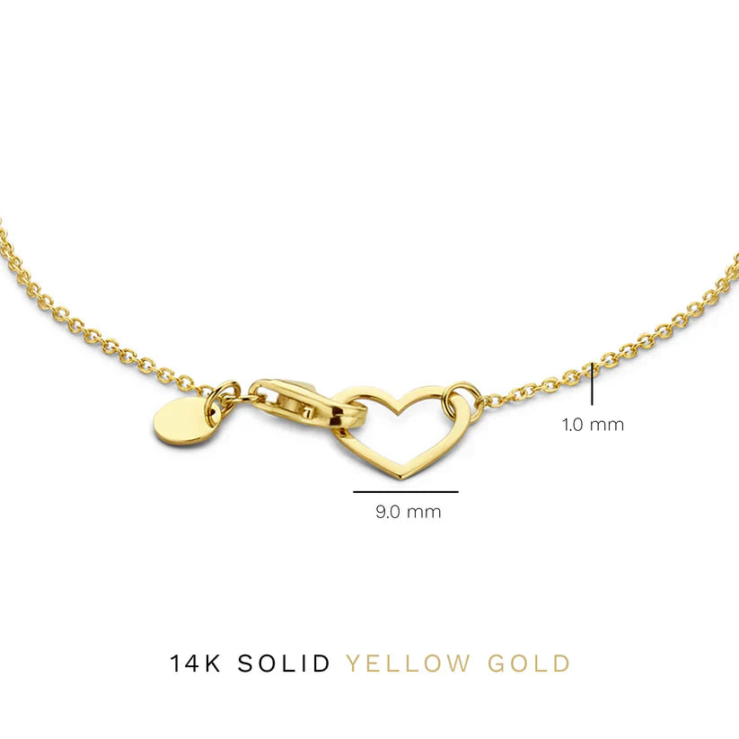 Lilou Coeur Armbånd | Guld 14k